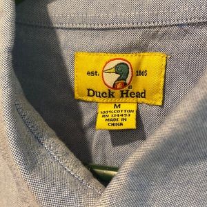 Vintage Duck head button up blue mens dress shirt